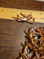 Lot Of 100 Matching Cherubs France Vintage 60s Brass Stampings Findings Jewelry