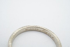 Vintage 18k White Gold Diamond Ring Etched Size 7.25