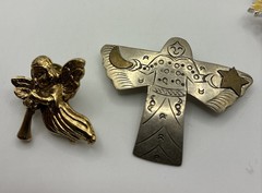 Vintage Angel Cherub Brooch Lot 10 AAI Ultra Camco BJ Figural Pins