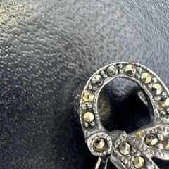 AMETHYST MARCASITE Sterling Silver FLOWER BASKET Brooch 925 Art Deco Style