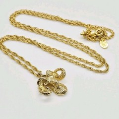 Ram Head Gold Toned Pendant Horoscope Aries on Joan Rivers Rope Necklace 28 in
