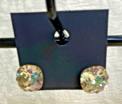 Vintage Mid-Century Aurora Borealis Earring Lot – Set of 2 Pairs: 1 Clip, 1 Stud