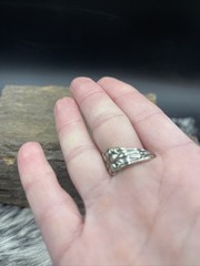 Vintage handmade Signed Sterling Silver Spoon Ring #B195