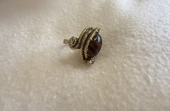Vintage ART Signed Double Snake Poison Ring 8.5 Adjustable