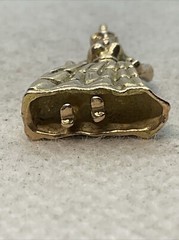 VINTAGE HANDMADE Solid 10K Yellow Gold DANCER Charm Pendant (25mm x 13.3mm) 4.7g
