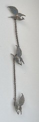 Vintage Flying Birds Chatelaine Sweater Chain Brooches Collar Pins