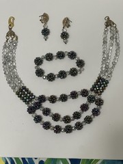 Boho Jewelry, 4 Pieces Beautiful Multicolored Sparkling Beads- 17″ Long
