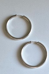 Sterling Silver Vintage Infinity Hoop Earrings