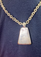 Vintage KC Designs Gold Plated Pendant Silver Tone Chain 15”