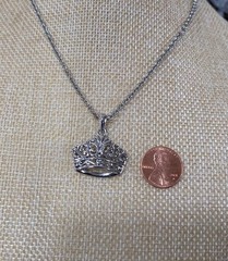 Vintage cookie lee silver tone regal filigree crown necklace FREE SHIPPING