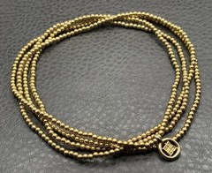 Givenchy 80s Logo Charm Beaded Ball Chain Gold Tone Necklace Or Bracelet 36″