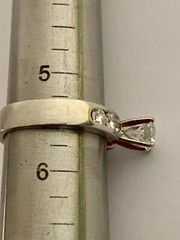 Platinum, Diamond Engagement Ring, Vintage, Estate, Natural, High Color Grade H