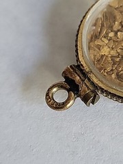 Vintage 20k Natural Gold Placer Nuggets in Gold Filled Display Charm Pendant 2g