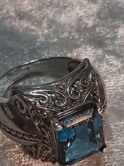 Vintage ISG Thailand 925 London Topaz Ring Sz 8