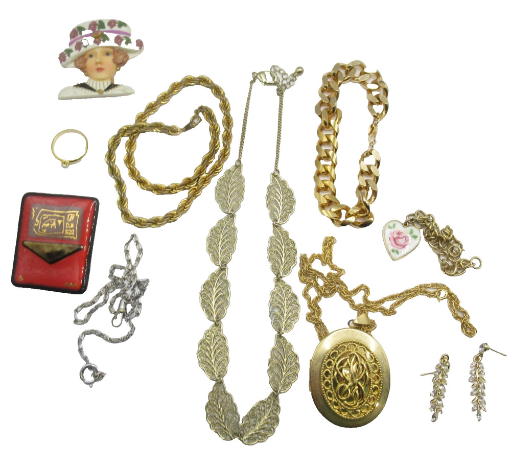 Jewelry Lot Vintage Parklane Sara Cov Watch Chain Rope Abstract Nice Lot