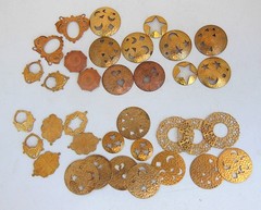 36 Vtg. Brass Findings, Stampings, Crafting in Assorted Shapes & Sizes
