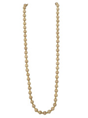 Vintage Silk Thread Wrapped Bead Necklace w/ Gold Bead Spacers