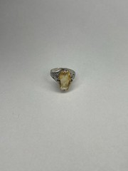 Antique Ring Art Deco David BELAIS Filigree 10k White Gold Sz 6