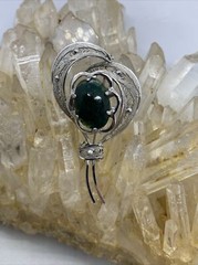 Vintage JJJ Sterling Stone Accent Brooch