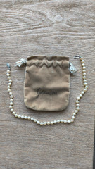 Vintage 15 inch Genuine Knotted Pearl Necklace Choker Goldwaters Dept Store