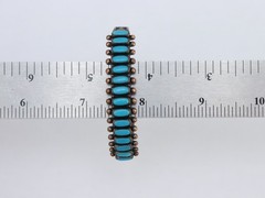 6.5″ Vintage WM Wheeler Turquoise Gemstone Copper Cuff Native Mexico Bracelet