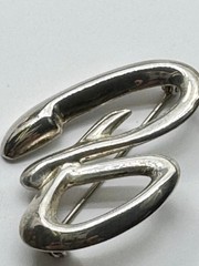 Letter B Sterling Silver Vintage 925 Initial Pin Brooch Thailand 6 grams