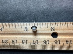 0.66g Vintage Sterling Silver 925 Small Round White Bead Earrings Dainty M