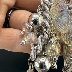 Vintage Seahorse Pierced Earrings Ocean Them Silver Tone Shell