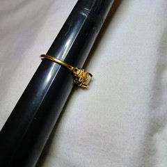 Vintage 14K HGE Lind Ring Gold White Stone