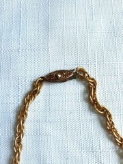 Vintage Gold Tone Necklace 15 Inches As Pictured -VM34