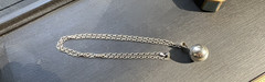VTG Italy 925 Sterling Silver Harmony Ball Orb Pendant Necklace Modernist 30g