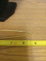 Necklace Costume Gold Tone Square Snake Chain Screw Clasp Made In Hong Kong