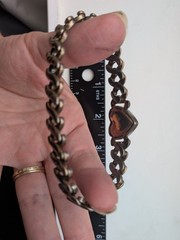 VTG WWII 1940s LaMode Sweetheart Heart Expansion Bracelet Precious Metal Petina