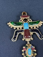 CHANEL 1993 93A Gripoix Multicolor Runway Pendant Centerpiece Rare Vintage