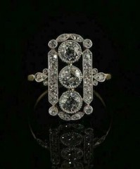 1.50 Ct White Diamond Art Deco Antique Vintage Wedding Ring 925 Sterling Silver