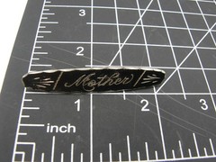 STERLING Silver Victorian Mourning Brooch ‘Mother’ Black Enameling