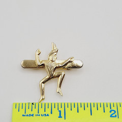 Brownie Pixie Promise Badge Girl Guides Scouts of Canada Gold Tone Vintage Pin