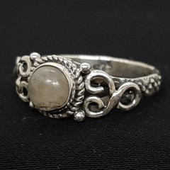 Vintage .50ctw Rutilated Quartz 925 Sterling Silver Ring Size 7