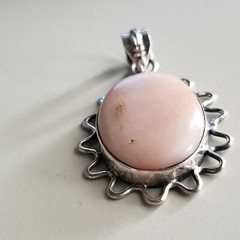 VINTAGE COLLECTIBLE STERLING SILVER 925 PENDANT, 2″ GENUINE STONE