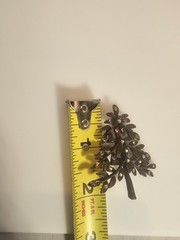 Cute 2 inch bronze and twinkling rhinestone christmas tree pin