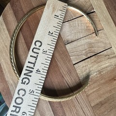 Vintage Open Collar Choker Necklace 15 Inch Etched Braided Design Gold Plated