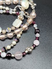 Lot Of 4 Vintage Glass Beaded Multicolored 7.5″ Bracelets Toggle Clasp