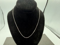 1.91g Vintage Sterling Silver 925 Oval Link Chain Necklace 18 in M