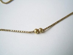 Necklace Andreas Daub American Double Gold Plated Ball 1.9 G/39-41 Cm