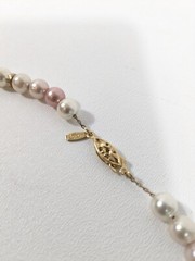 Napier Faux Pearl Golden Metal Beaded Beads Single Strand Hook Clasp Jewelry