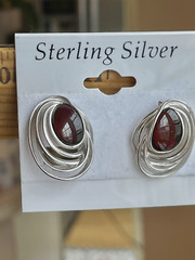 Genuine Baltic Natural Cherry Color Amber Earrings Vintage Butterscotch 老琥珀