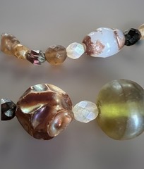 Vintage Teresa Goodall Lucite Statement Necklace Artisan OOAK Beads 26 In
