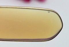 Vintage Gold Tone Opalite Pendant 1.75″