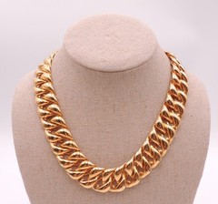 Vintage Trifari Gold-Tone Statement Necklace Chunky Collar Bib Gorgeous! Career
