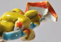 Vintage LISNER Poodle Dog Holding Umbrella Brooch Pin Enamel MCM Figural